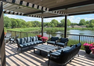 Outdoor living area open to residents at the 85 at Midland Terrace